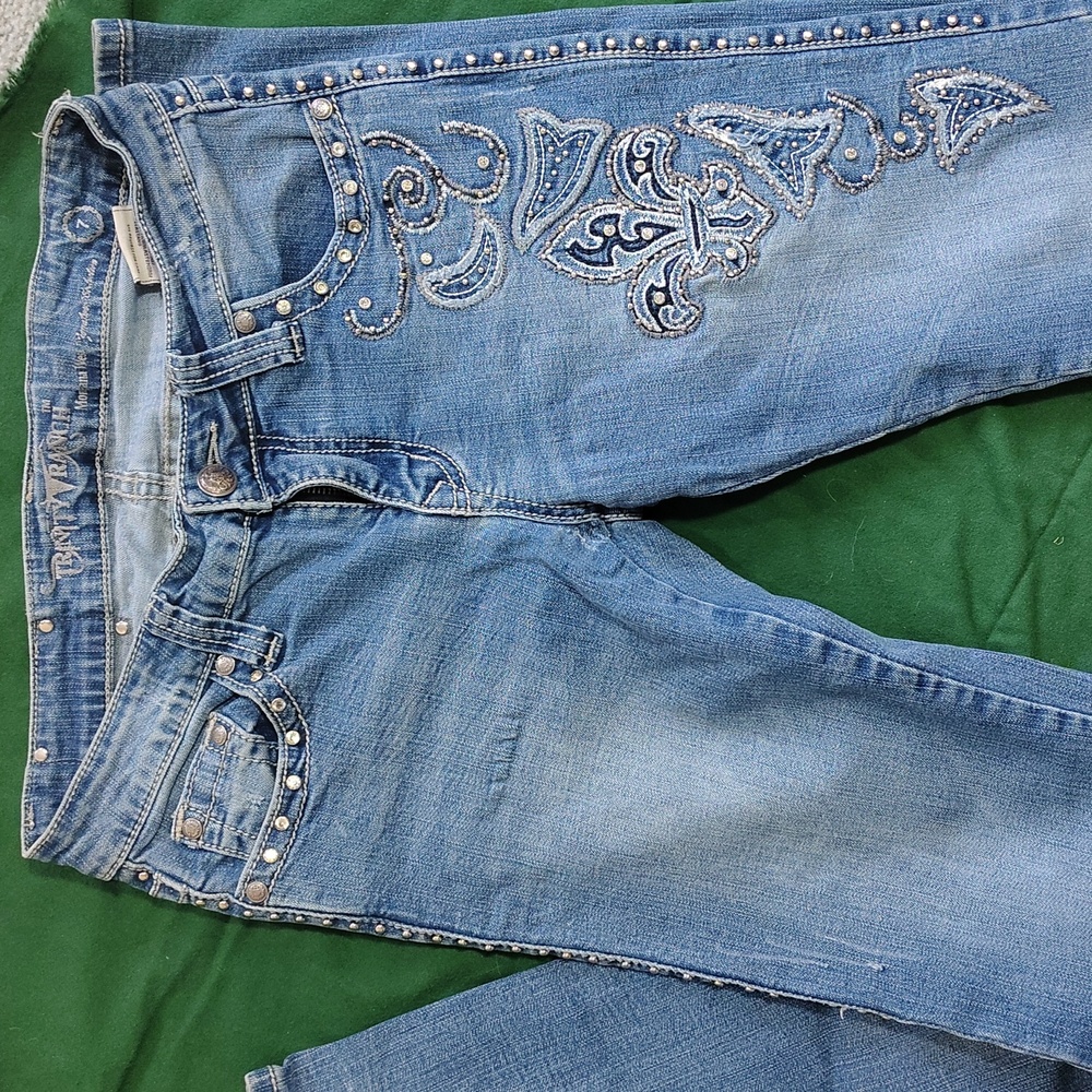 Trinity Ranch Light Blue Jeans With Bling - Picture 7 of 14